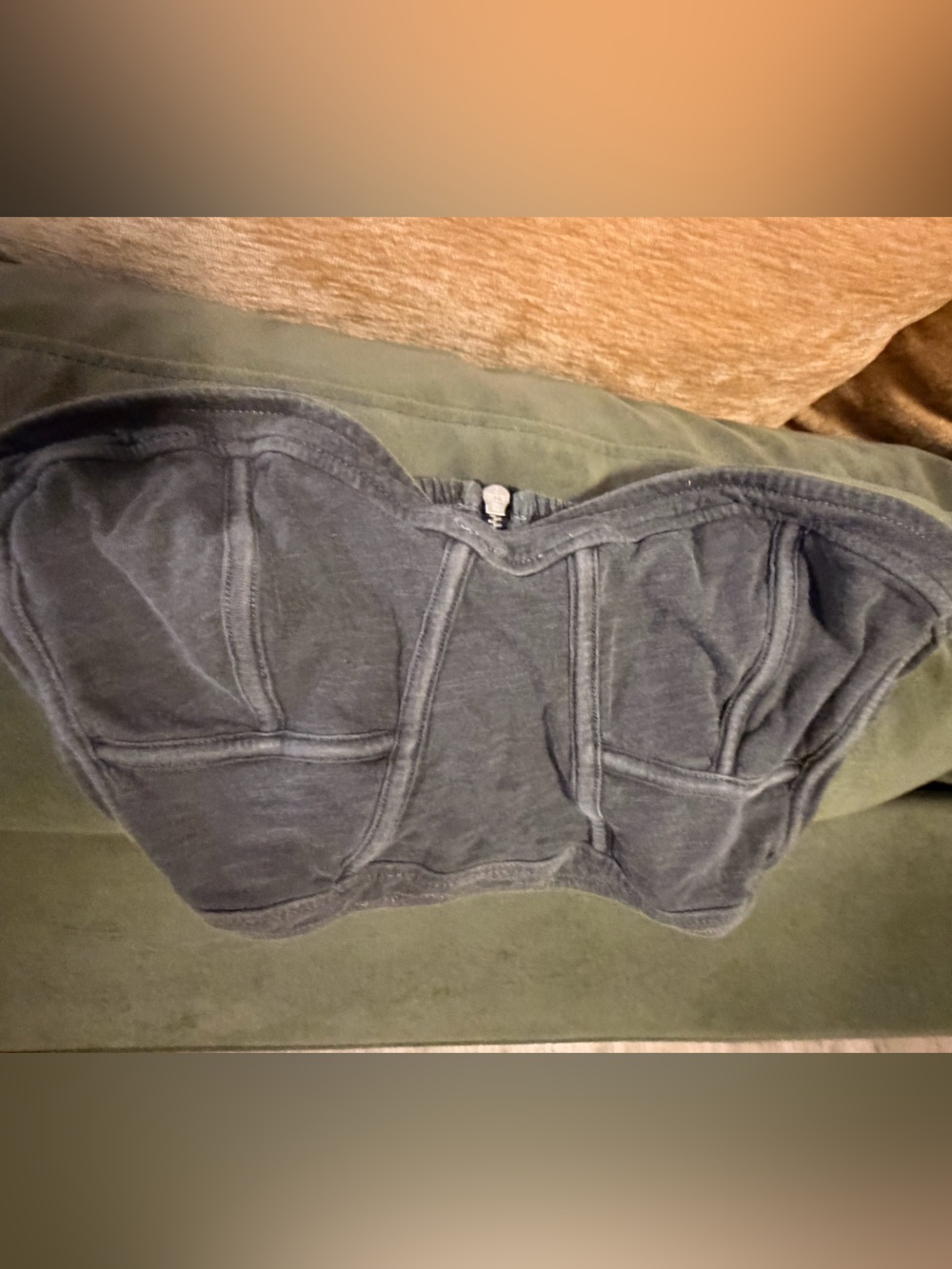 American Eagle Outfitters Charcoal Gray Bandeau S